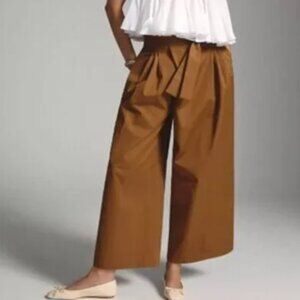 Anthropologie Exquise Pleated Tie-Front Trousers (Copper, 2X) NEW WITH TAGS